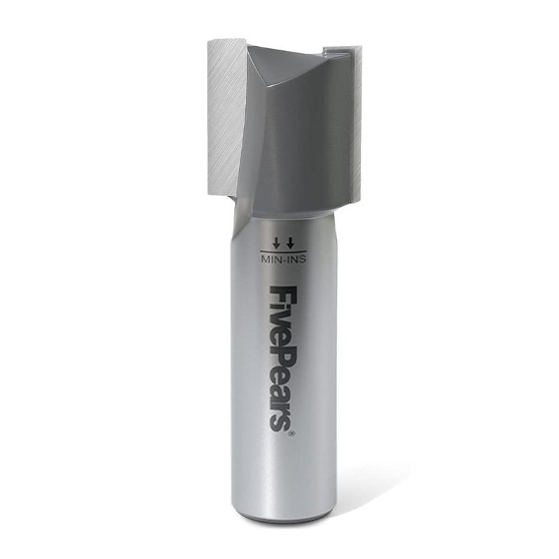 FIVEPEARS Straight Router Bits 1/2 Inch Shank Double Flute, 3/4 Inch Cutting Diameter, 3/4 Inch Cutting Length, Used for Create Groove, Dado or Hollow - Image 1